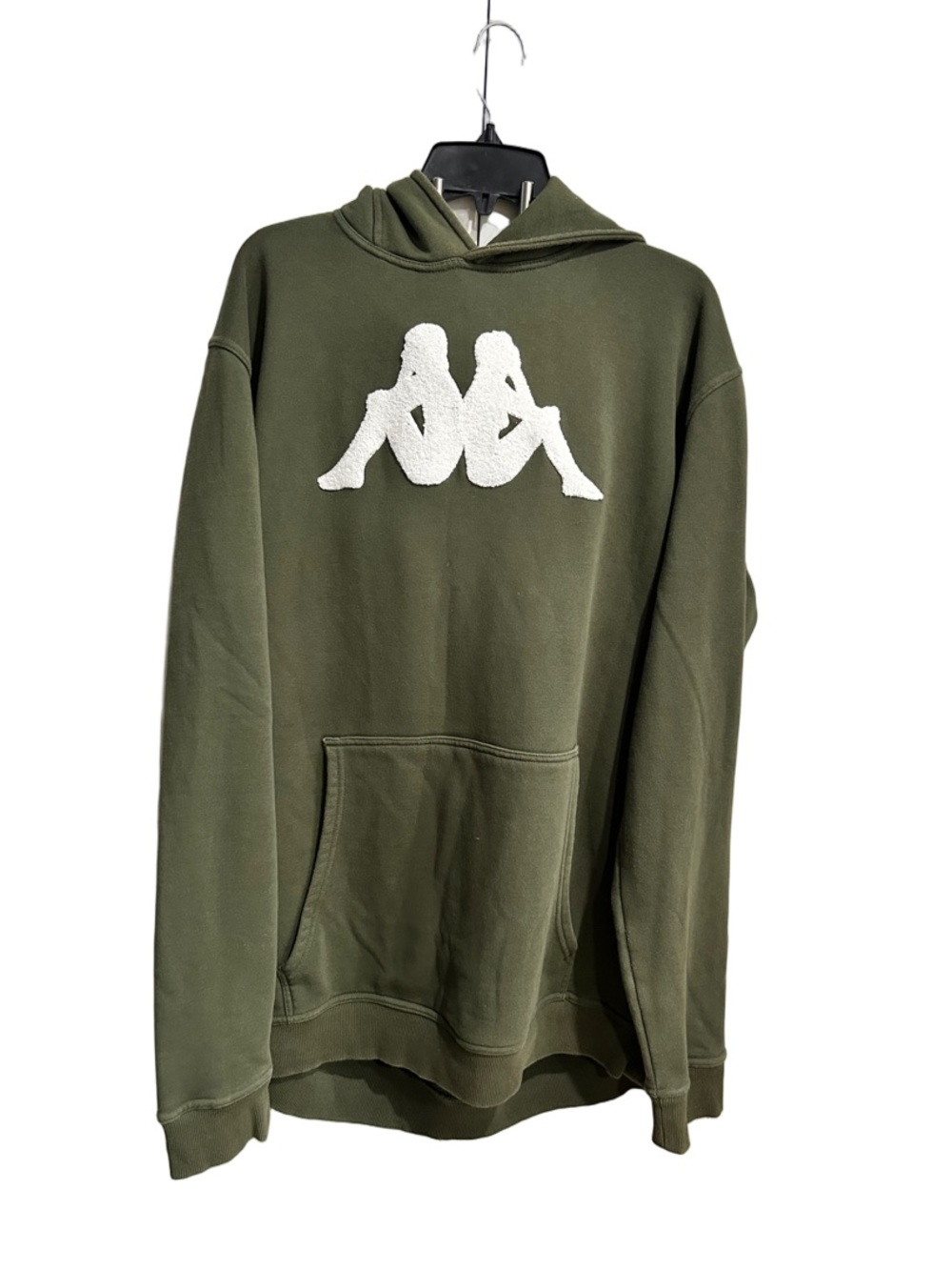 Kappa Olive Green Crewneck Hoodie with White Logo